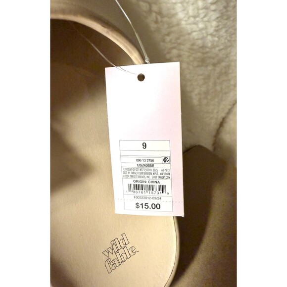 Wild Fable Women's Robbie Tan Single Band D Toe Slide Sandals Size 9 NWT - Picture 4 of 5
